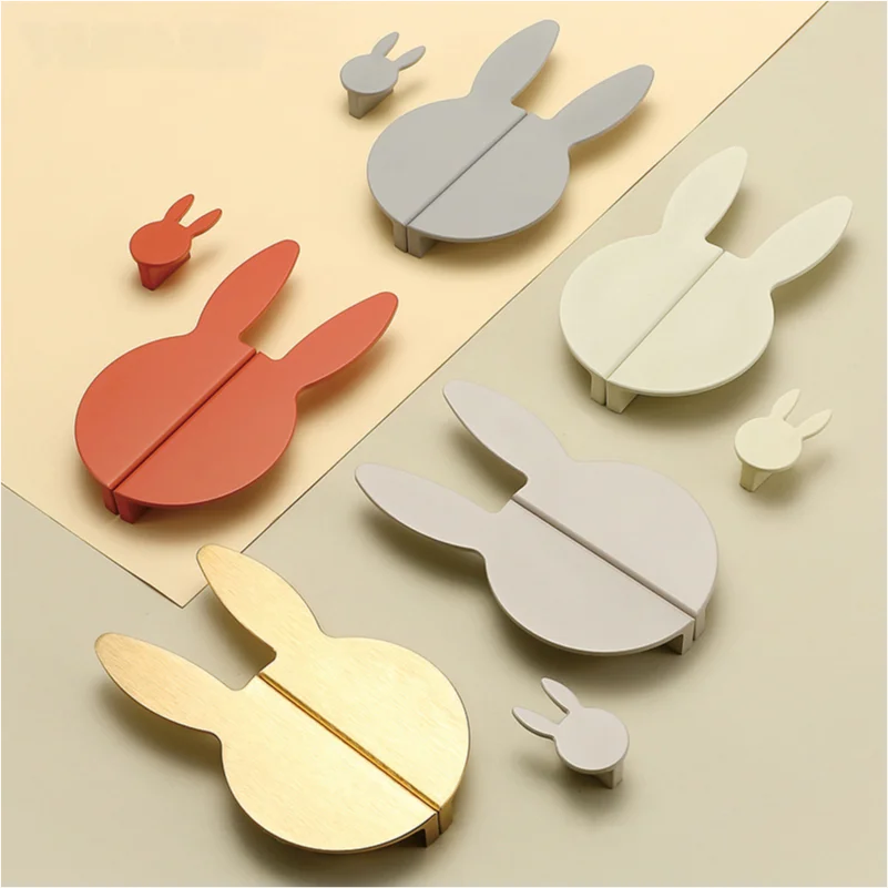 Cabinet Handle Pull - Aşk Tavşan Karikatür çocuk Odası Kolu