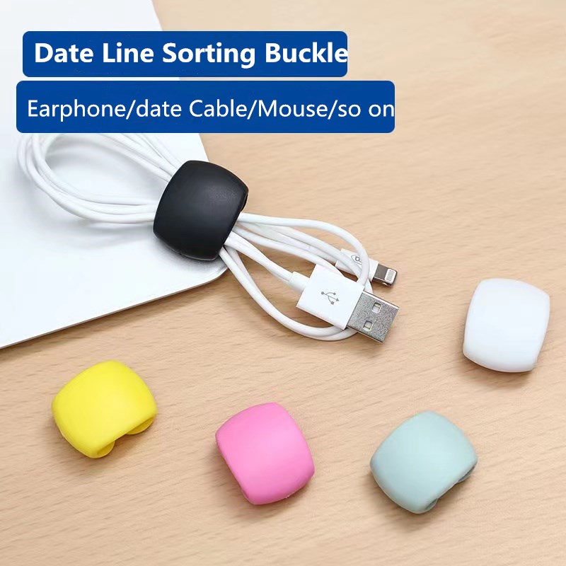 Cable Staple Clip - Silikon kablo düzenleyici USB kablosu sarıcı