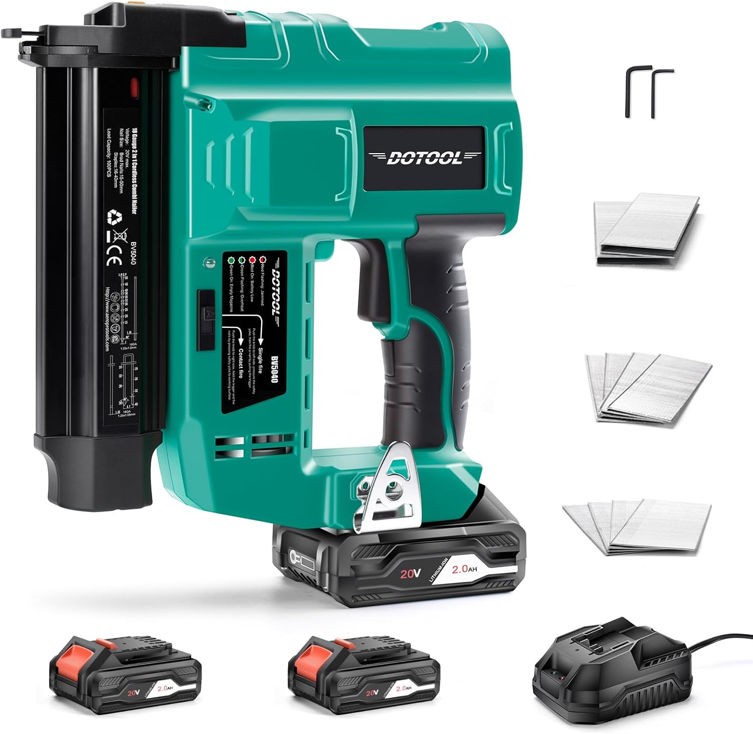 Home Improvement Brad - Pil ile Çalışan Akülü Çivi Tabancası,