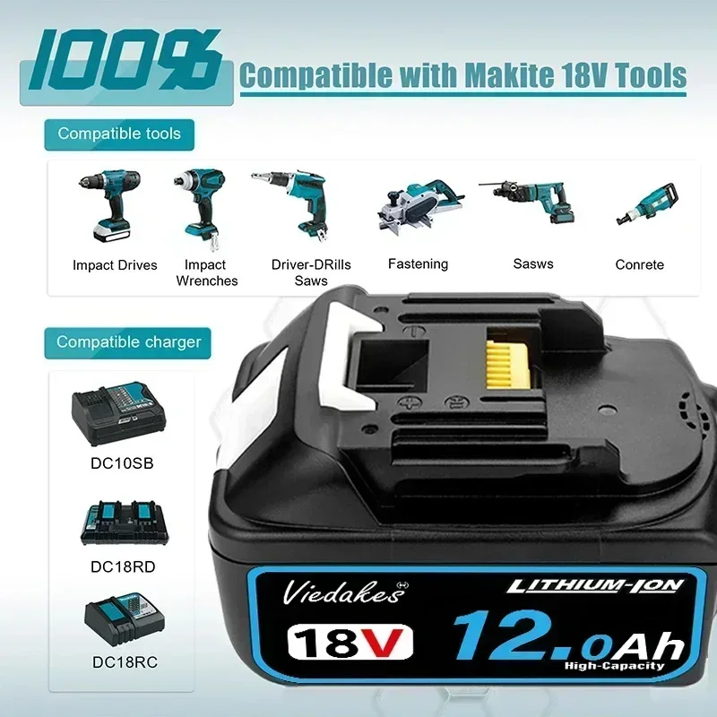 Makita 18V pil için 12.0Ah lit - Makita Drill Ddf484 incelemesi ve fiyatı