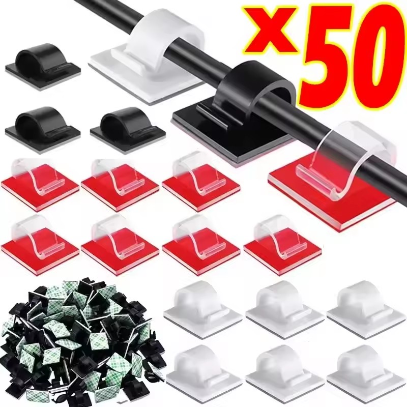 50 adet kendinden yapışkanlı d - Cable Staple Clip incelemesi ve fiyatı