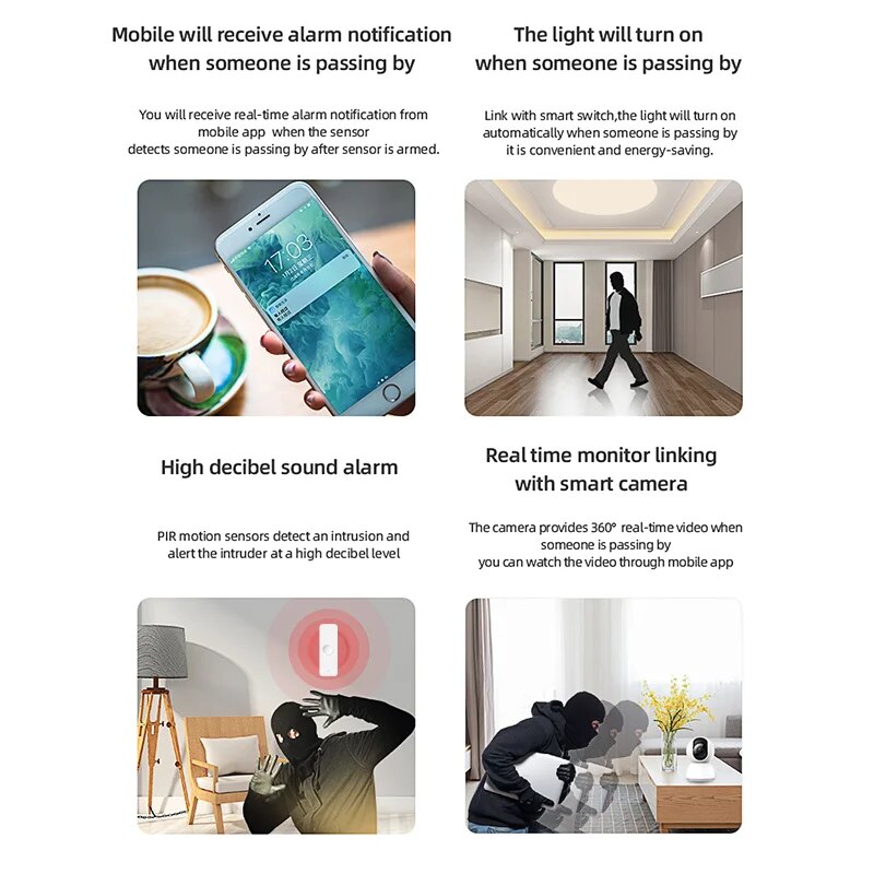 Tuya WiFi Zigbee PIR hareket s - Home Improvement Hardware incelemesi ve fiyatı
