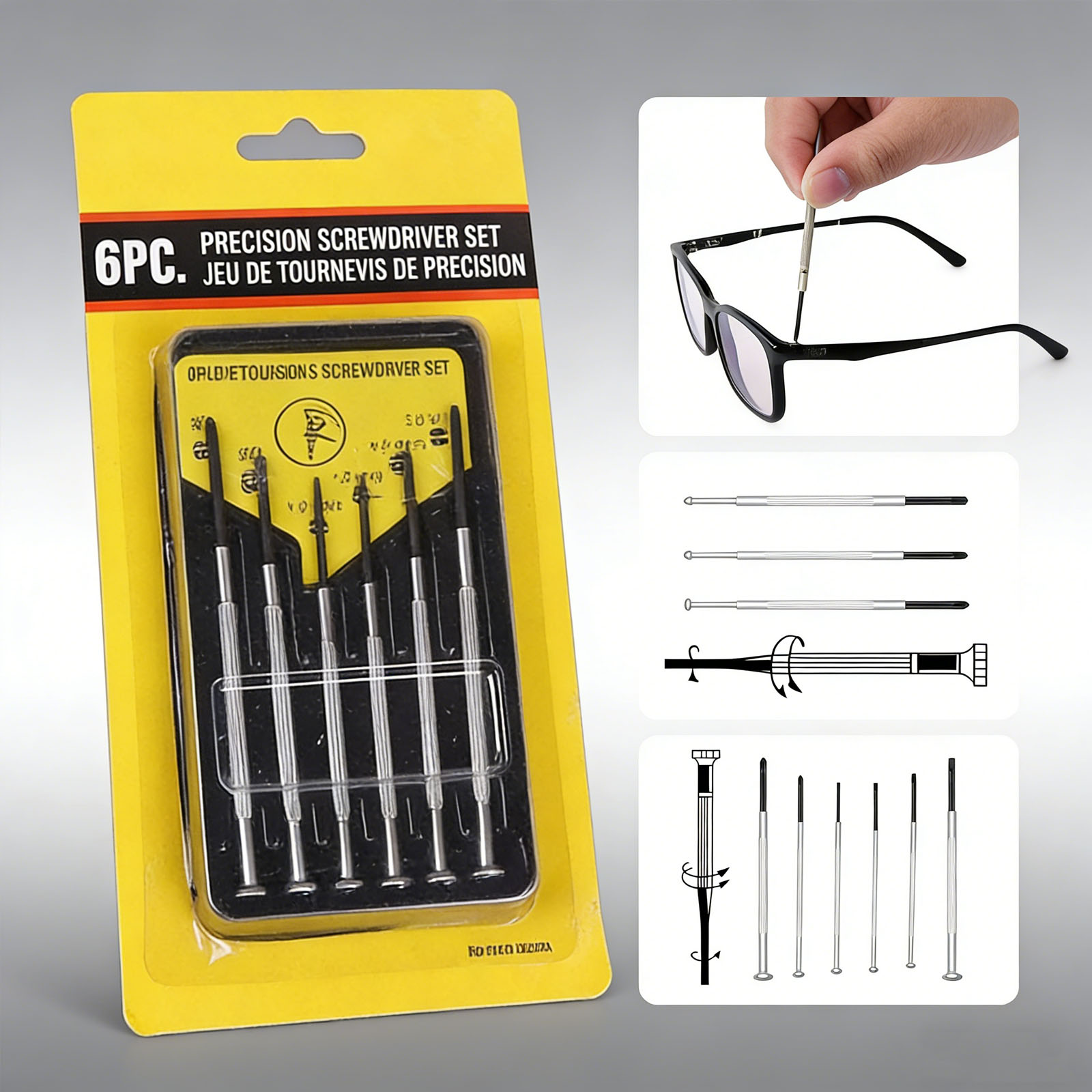 6 Parça Tornavida Seti, Gözlük - Screwdriver Set Precision incelemesi ve fiyatı